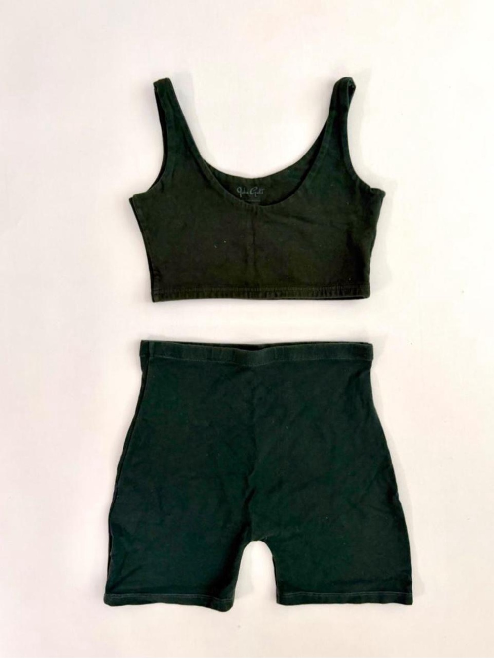 Green Biker Short Top 2 Piece Set Brandy Melville John Galt